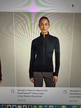 Icebreaker Black Merino Blend Full-Zip Utility Jacket